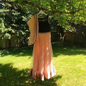 Bollywood Gown Party Dress with Dupatta